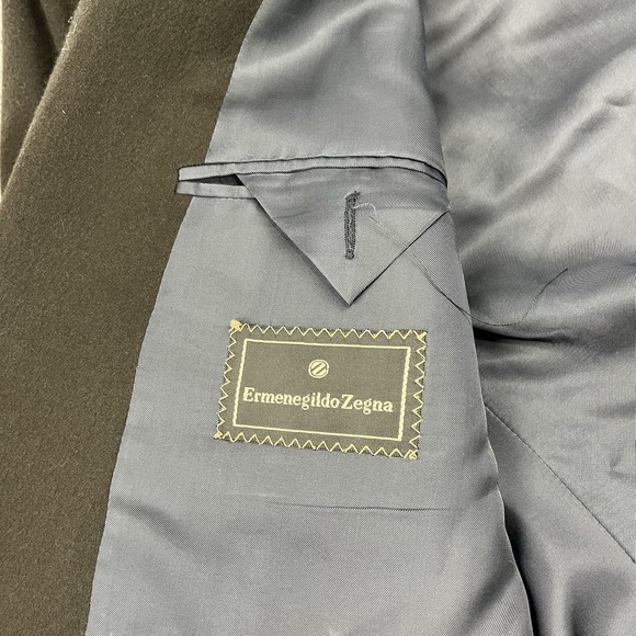 Ermenegildo Zegna Blazer Jacket 100% Cashmere Men Size 44R Sport Coat Black - Picture 5 of 12